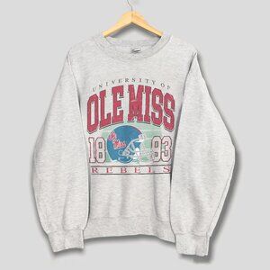 Vintage Ole Miss Rebels Football Sweatshirt, University of Mississippi Shirt Tee